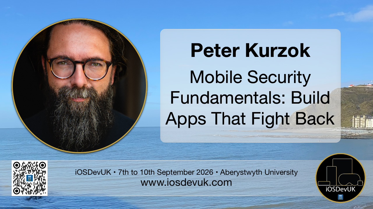 iOSDevUK 2026 speaker card for Peter Kurzok